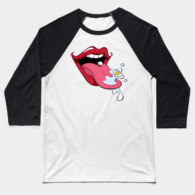 Acid on your tongue! Baseball T-Shirt by Artpunk101